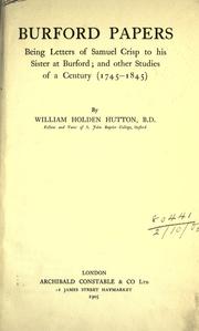 Cover of: Burford papers by William Holden Hutton