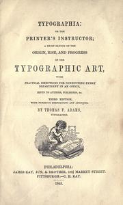 Cover of: Typographia