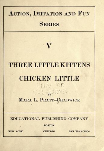 Three little kittens by Mara L. Pratt-Chadwick