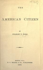 Cover of: The American citizen