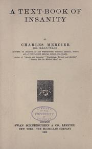 A text-book of insanity by Charles Arthur Mercier