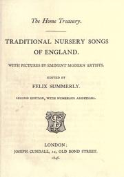 Cover of: Traditional nursery songs of England by Felix Summerly