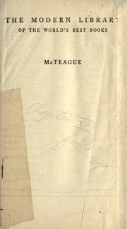 Cover of: McTeague. by Frank Norris