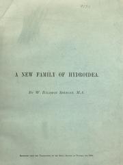 Cover of: A new family of Hydroidea by Spencer, Baldwin Sir