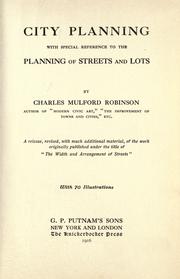 Cover of: City planning