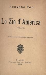 Cover of: Lo zio d'America by Edouard Rod