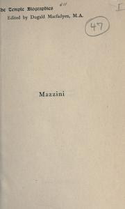 Cover of: Mazzini. by Bolton King