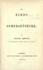 Cover of: The birds of Somersetshire.