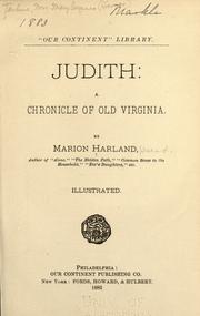 Cover of: Judith, a chronicle of old Virginia