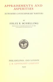 Cover of: Appraisements and asperities as to some contemporary writers