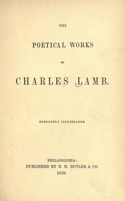 Cover of: The poetical works of Charles Lamb. by Charles Lamb, Charles Lamb