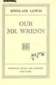 Cover of: Our Mr. Wrenn. by Sinclair Lewis