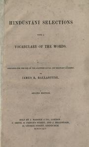 Cover of: Hindustani selections by James Robert Ballantyne