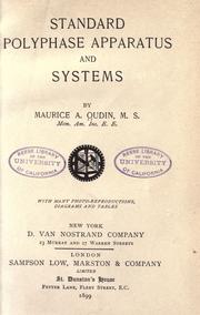 Cover of: Standard polyphase apparatus and systems by Maurice Angus Oudin