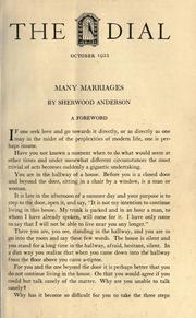 Cover of: Many marriages. by Sherwood Anderson