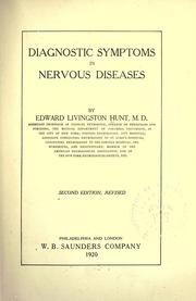 Cover of: Diagnostic symptoms in nervous diseases. by Edward Livingston Hunt