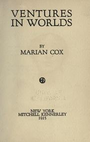 Ventures in worlds by Marian Cox