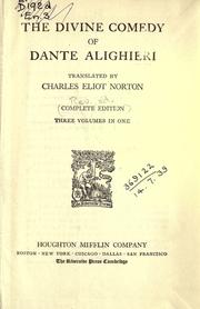 Cover of: The divine comedy by Dante Alighieri, Dante Alighieri