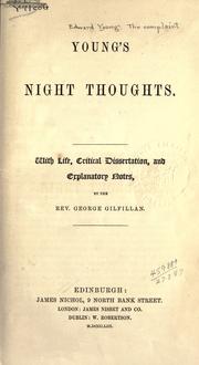 Cover of: Night thoughts. by Edward Young