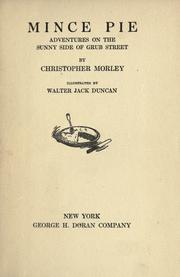 Cover of: Mince pie by Christopher Morley, Christopher Morley