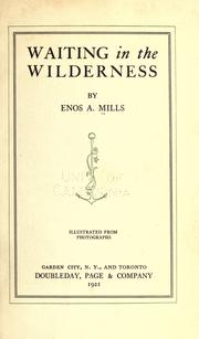 Cover of: Waiting in the wilderness