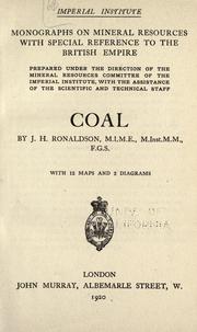 Cover of: Coal by James Henry Ronaldson