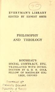 Cover of: The social contract & discourses. by Jean-Jacques Rousseau