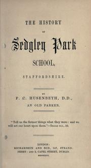 Cover of: The history of Sedgley Park school: Staffordshire