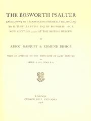 The Bosworth psalter by Francis Aidan Gasquet