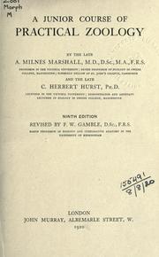 Cover of: A junior course of practical zoology by Arthur Milnes Marshall