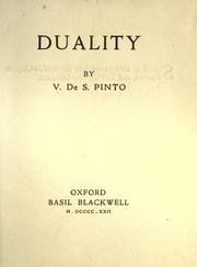 Cover of: Duality