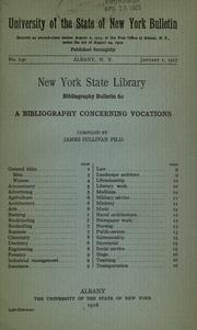 Cover of: bibliography concerning vocations