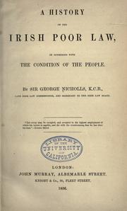 Cover of: A history of the Irish poor law by Nicholls, George Sir