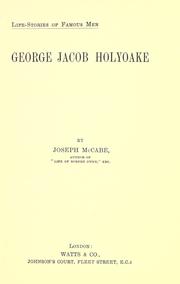 Cover of: George Jacob Holyoake