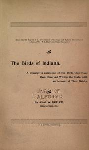 Cover of: The birds of Indiana. by Amos W. Butler
