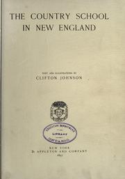 Cover of: The country school in New England by Clifton Johnson