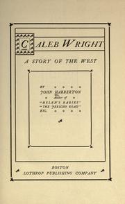 Cover of: Caleb Wright by John Habberton