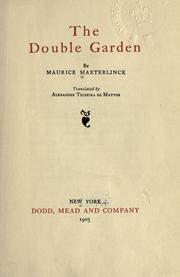 Cover of: The double garden by Maurice Maeterlinck