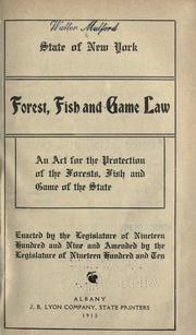 Cover of: Forest, fish and game law by New York (State).