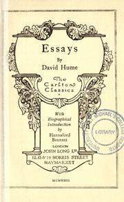 Cover of: Essays