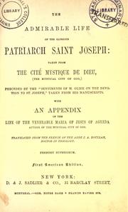 The admirable life of the glorious patriarch Saint Joseph by María de Jesús de Agreda, sor