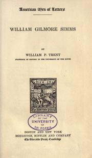 Cover of: William Gilmore Simms