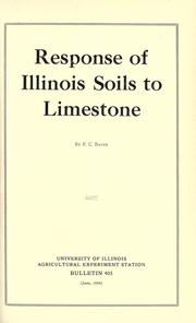 Cover of: Response of Illinois soils to limestone