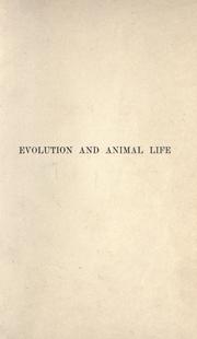 Cover of: Evolution and animal life by David Starr Jordan