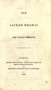 New sacred dramas for young persons