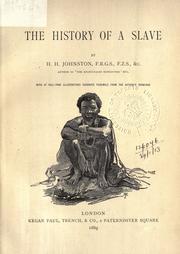 Cover of: The history of a slave.