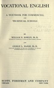 Cover of: Vocational English by William Ray Bowlin
