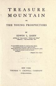 Cover of: Treasure mountain by Edwin L. Sabin