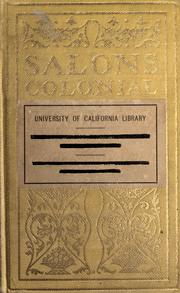 Cover of Salons colonial and republican by anne hollingsworth wharton