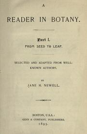 Cover of: reader in botany